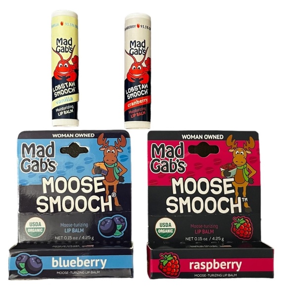 Mad Gab's Moose Smooch Lobstah Smooch Moisturizing Lip Balms (4 PCS) - Picture 1 of 5